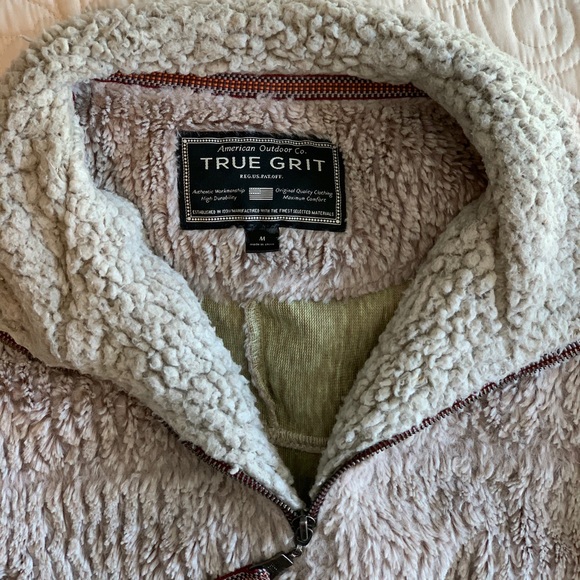 TRUE GRIT FROSTY CORD PILE 1/4 ZIP PULLOVER - Picture 2 of 2